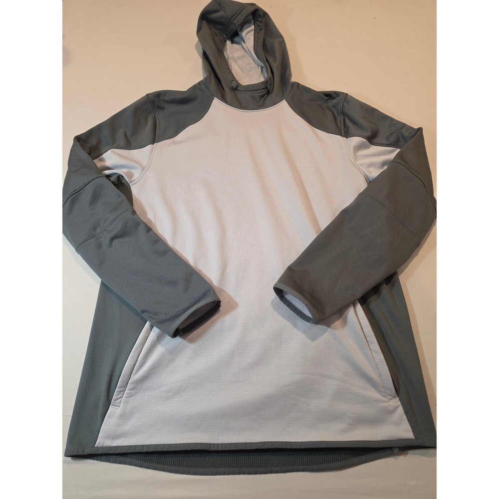 Under Armour Mens ColdGear Reactor Hoodie Gray Pullover Sweatshirt Large 0967
